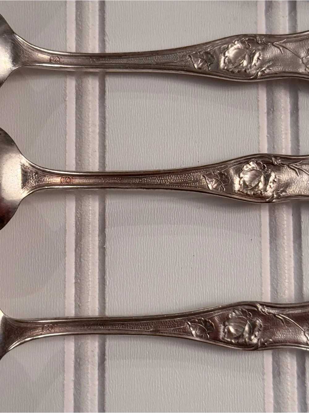 Vintage Silver-Plated Rose Spoons | Set of 6 | Mid-20th Century